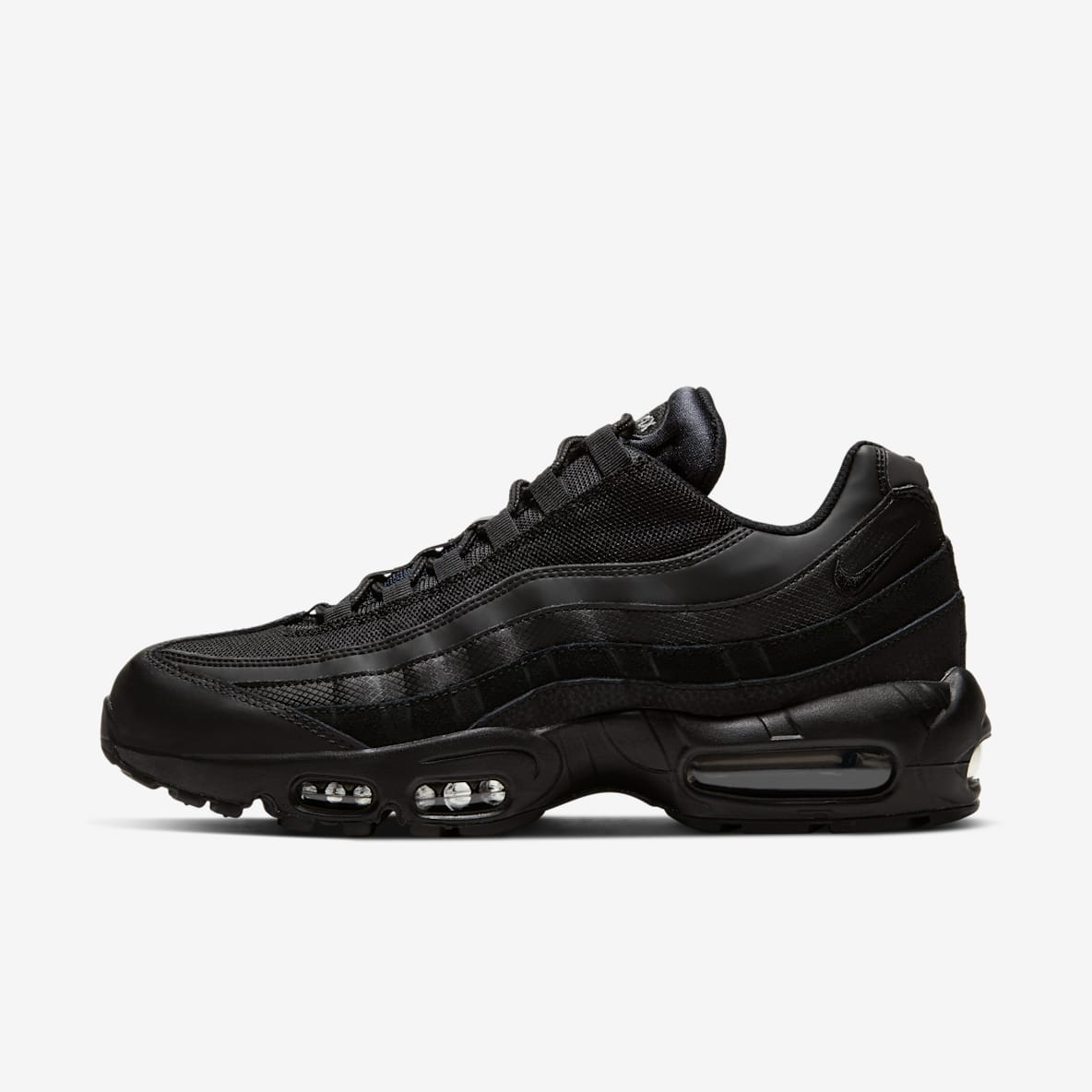 美品 NIKE AIR MAX 95 ES \"ALL BLACK\" 27.5 NIKE AIR MAX 95 ESSENTIAL BLACK/BLACK-DARK GREY（ナイキ エア